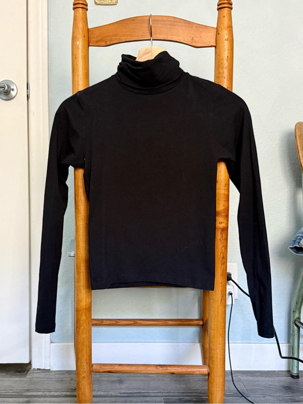 NWOT Los Angeles Apparel Black Turtleneck Top